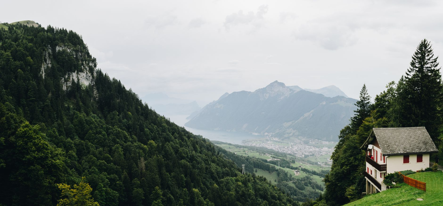 Swiss holiday home mountain view
